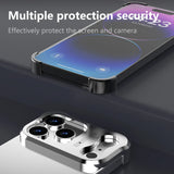Luxury Irregular Titanium Alloy Bumper Lens Protector Shockproof Borderless Protect Case For IPhone 17 16 15 14 13 Series