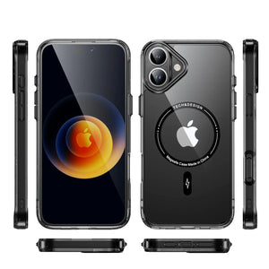 New Design Ultra Thin Clear Magnetic Camera Lens Protection Case for iPhone 16 5 14 13 Series