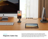 Magnetic Cable Organizer Clips Under Desk