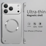Frameless Ultra Thin Metallic Paint For Magsafe Magnetic Case For iPhone 17 16 15 14 13 Series