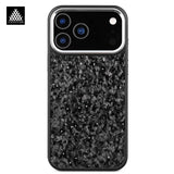 Forged Carbon Fiber Magsafe Metal Camera Lens and Buttons Magnetic Phone Case for iPhone 17 Series