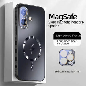 Magnetic Shockproof Full Coverage with Lens Protect Phone Case for iPhone 16 15 14 13 Series