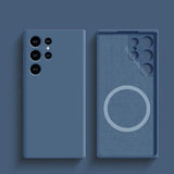 Liquid Silicone Wireless Charge Magnetic Shockproof Cover Case For Magsafe For Samsung Galaxy S25 S24 S23 Series