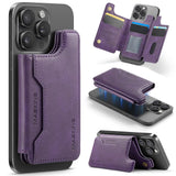 Magnetic Card Pocket Leather Phone Stand Holder for iPhone 17 Series