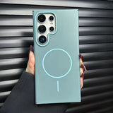 Shockproof Hard Cover Magsafe Magnetic Wireless Charge Matte Case For Samsung Galaxy S25 S24 S23 S22 S21 Note 20 Series