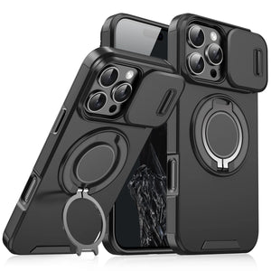 Armor Slide Camera Protection Magsafe Magnetic Wireless Charging Case For iPhone 16 15 14 13 Series