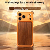 Military-Grade Wooden Shockproof Magsafe Frameless Wireless Charging Case for iPhone 17 Series