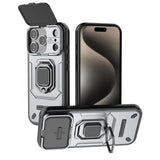 Fashion Armor Funda Slide Camera Protect Ring Holder Phone Case For iPhone17 Series