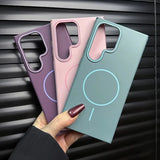 Shockproof Hard Cover Magsafe Magnetic Wireless Charge Matte Case For Samsung Galaxy S25 S24 S23 S22 S21 Note 20 Series