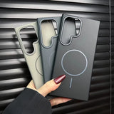 Shockproof Hard Cover Magsafe Magnetic Wireless Charge Matte Case For Samsung Galaxy S25 S24 S23 S22 S21 Note 20 Series