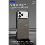 Luxury Business Plain Leather Anti-drop Non-slip Slim Case for iPhone 17 16 Series