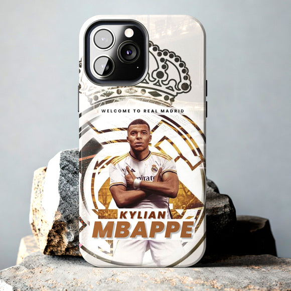 Brand New Real Madrid Kylian Mbappé Tough Phone Case for iPhone 15 14 13 12 Series