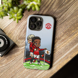 Cute Manchester United Alejandro Garnacho & Kobbie Mainoo Tough Phone Case for iPhone 15 14 13 12 Series