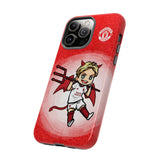 Cute Devil Manchester United Rasmus Højlund Tough Phone Case for iPhone 15 14 13 12 Series