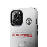 Manchester United Alex Ferguson Tough Phone Case for iPhone 15 14 13 12 Series