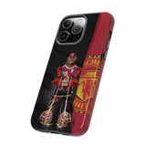 Manchester United Spider Man Aaron Wan-Bissaka Tough Phone Case for iPhone 15 14 13 12 Series