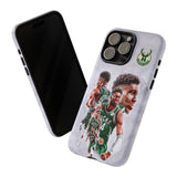 Milwaukee Bucks Giannis Antetokounmpo Tough Phone Case for iPhone 15 14 13 12 Series