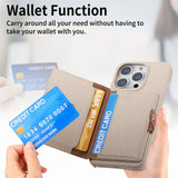 New Zipper Leather Wallet with Card Holder Phone Case for iPhone 15 14 13 Series