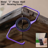 Z-shaped Aluminum Alloy 360 Rotation Ring Case For iPhone 16 15 14 Series