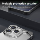 Fashion Titanium Irregular Case With Lens Protector For iPhone 16 15 14 13 Series