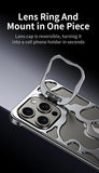 2024 Luxury Heat Dissipation Metal Magnetic Lens Ring Stand Frameless Phone Case for iPhone 15 14 13 Series