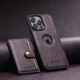 New Detachable Leather 2 in 1 Magnetic Magsafe Card Holder Phone Case For iPhone 15 14 13 12 Series