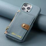 New Zipper Leather Wallet with Card Holder Phone Case for iPhone 15 14 13 Series