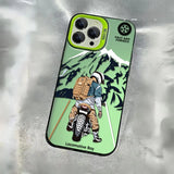 Trendy Motorcycle Frosted Colored Anti-drop Phone Case for iPhone 15 Series