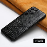 Classy Cowhide Genuine Leather Case for Samsung Galaxy S24 S23 S22 Series
