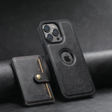 New Detachable Leather 2 in 1 Magnetic Magsafe Card Holder Phone Case For iPhone 15 14 13 12 Series