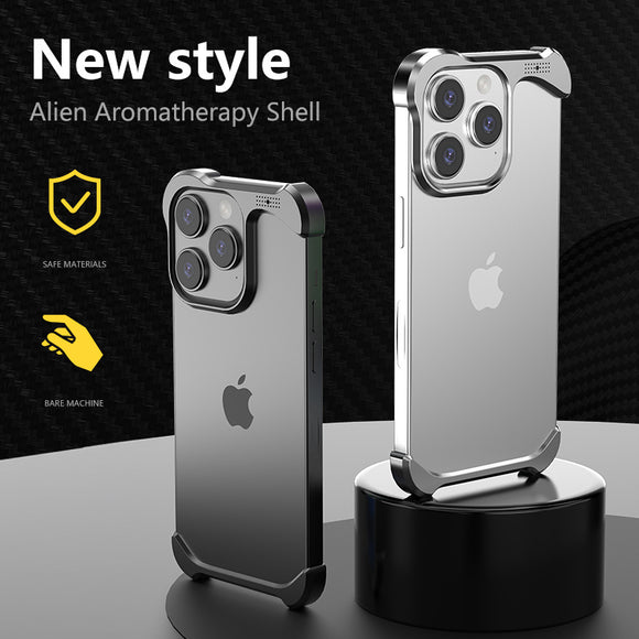 Fashion Titanium Irregular Case With Lens Protector For iPhone 16 15 14 13 Series