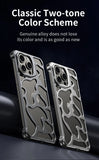 2024 Luxury Heat Dissipation Metal Magnetic Lens Ring Stand Frameless Phone Case for iPhone 15 14 13 Series