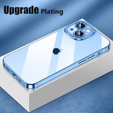 Luxury Transparent Plating Shockproof Case for iPhone 13 12 11 Pro Max