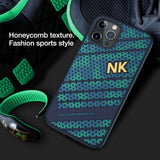 3D Honeycomb Texture Anti fingerprint Silicone Case for iPhone 12 Series