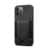 Comfortable Leather Drop Protection Card Pocket Case for iPhone 12 11 Series