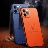 Luxury Square Edge Soft Leather Shockproof Case For iPhone 12 & iPhone 11 Series
