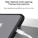 Carbon Fiber Border Matte Transparent Shockproof Case for iPhone 13 12 series