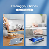 iPhone 13 Pro Max Transparent Case With Four-Corner Bracket Shockproof Stable Holder