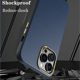 Luxury Leather Plating Case for iPhone 13 12 11 Series