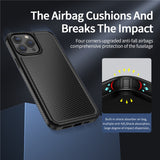 Shockproof Carbon Fiber Armor Case for iPhone 14 13 12 11 series