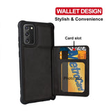 Leather Business Shockproof Flip Card Slot Back Case for Galaxy Note 20 & S20 Ultra/ Plus