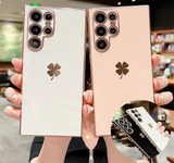 Luxury Plating Lucky Clover Case for Samsung Galaxy S22 series