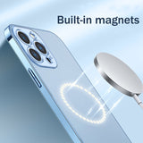 Plating Original Magnetic Magsafe Matte Frosted Case For iPhone 13 12 Pro Max Mini