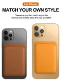 Genuine Leather Magnetic Safe Wallet Card Holder Case for iPhone 12 Series