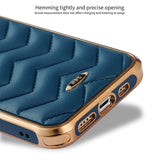 Leather Non Slip Electroplate Case for iPhone 14 13 12 Series