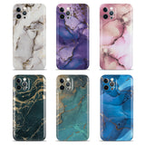 Glazed Marble Pattern TPU Case for iPhone 12 11 Series