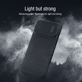 Carbon Fiber Slide Camera Protection Case for iPhone 14 Series