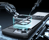 Airbag Shockproof Bumper Stripe Clear Camera Protection Case For iPhone 14 13 series