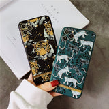 Luxury Brand Stylish 3D Relief Tiger Leopard Richmond Finch Case for iPhone 12 11 Pro Max