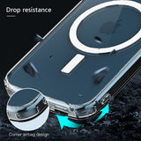 New Magnetic Adsorption Clear Case Support Wireless Charging with Scratch proof For iPhone 12 11 Series
